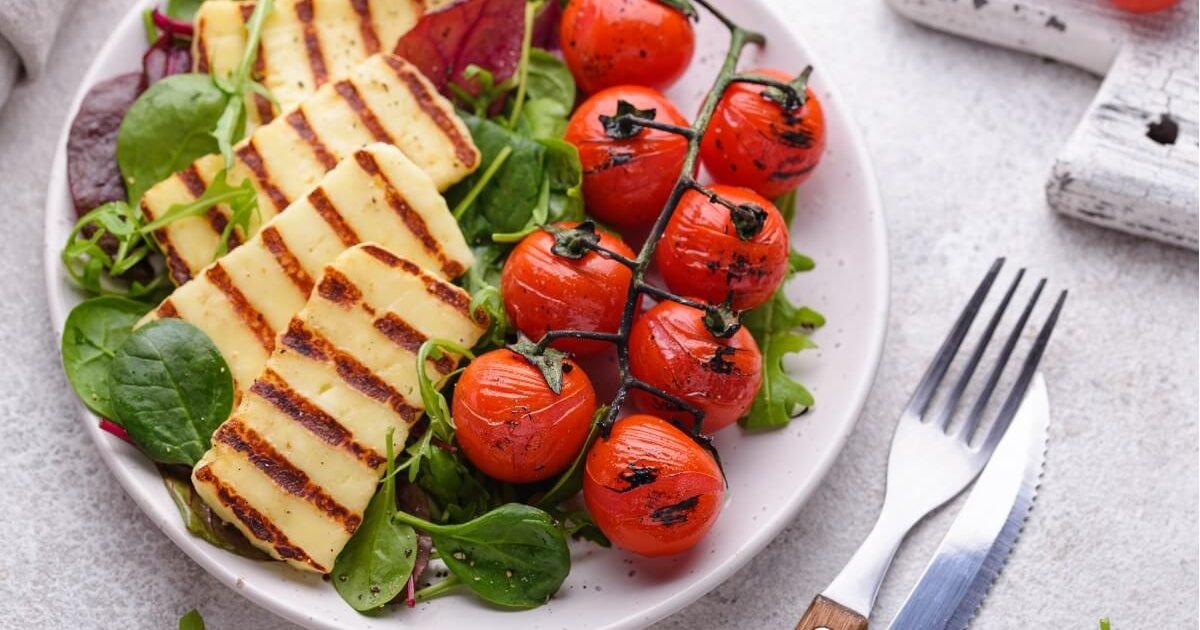 Receita de Salada Halloumi Frita 