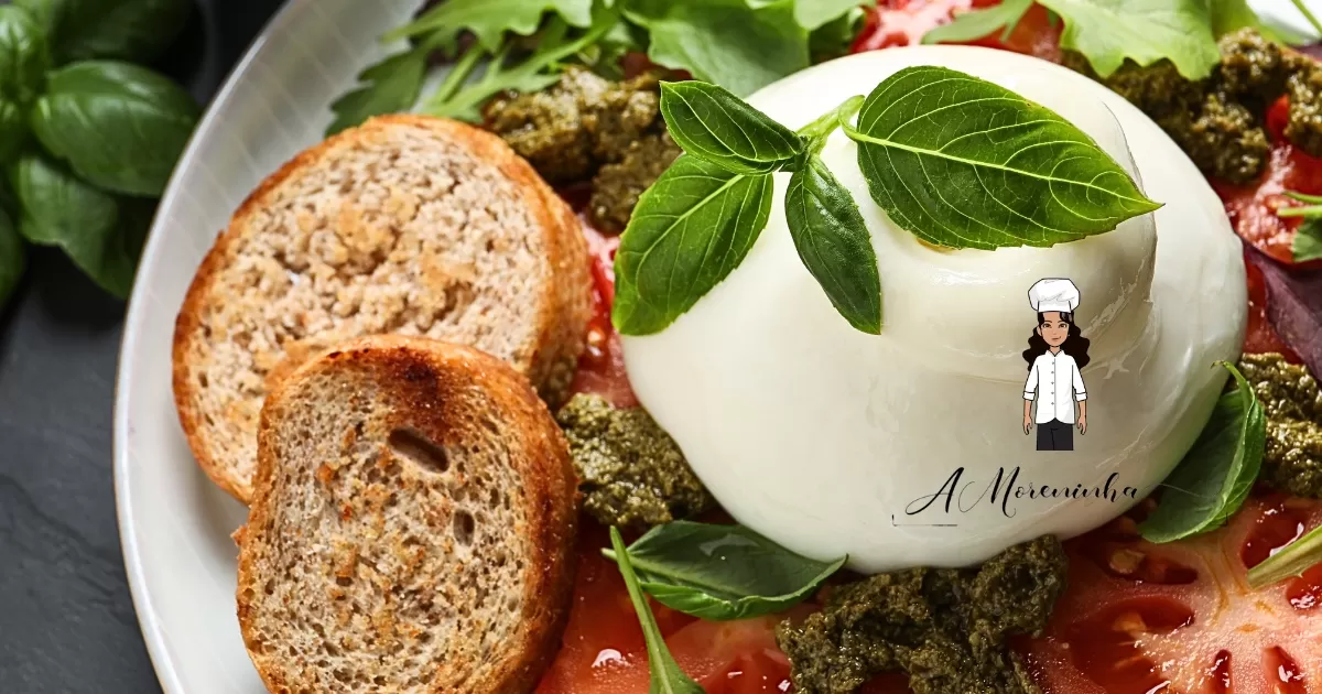 Receita de Burrata com Molho Pesto 