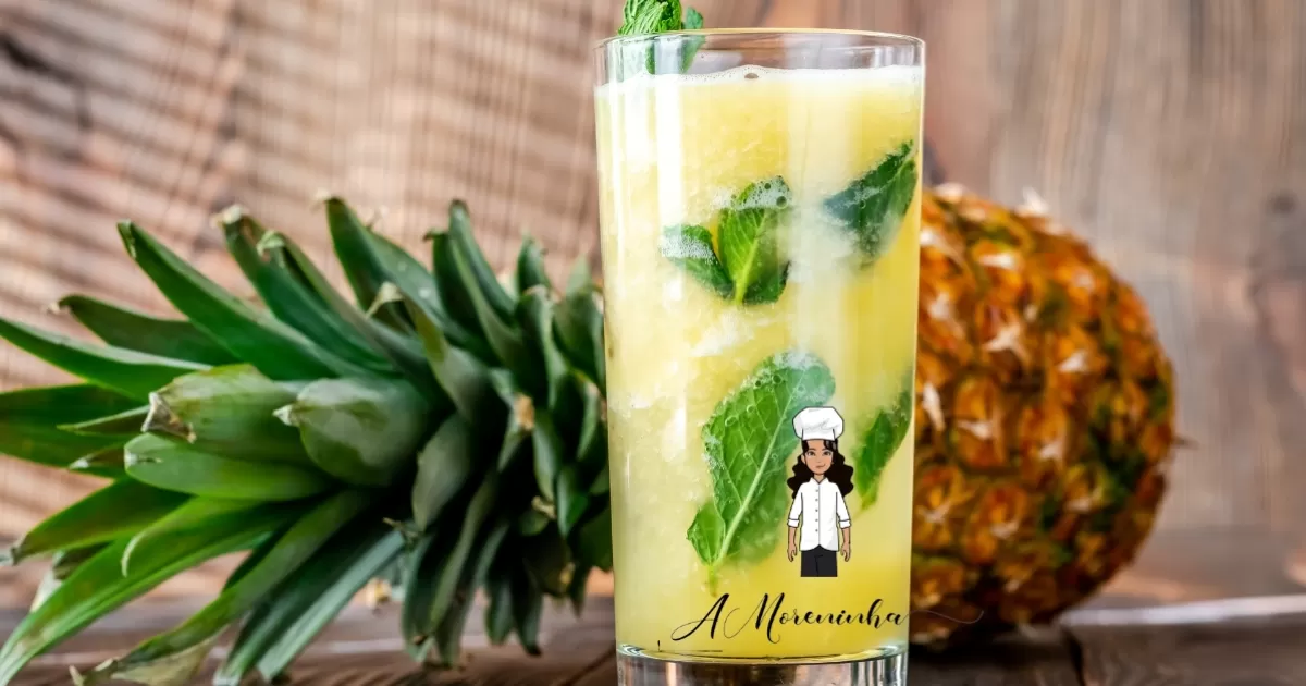 Receita de Suco de Abacaxi com Hortelã 