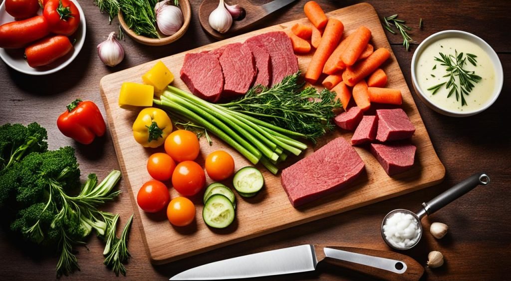 Ingredientes para sopa de carne Ingredientes para sopa de carne