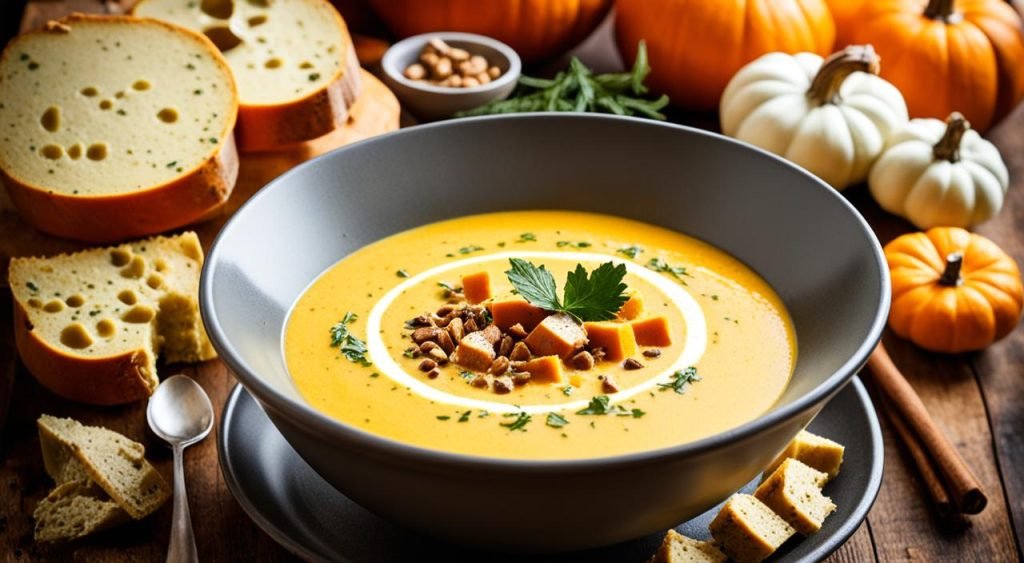 Sopa de abóbora com gengibre Sopa de abóbora com gengibre